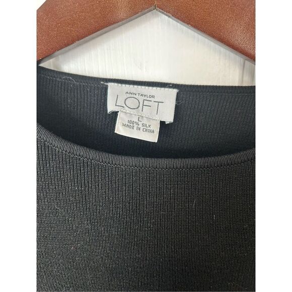 Loft long sleeve sweater hundred percent silk size large - Picture 2 of 6